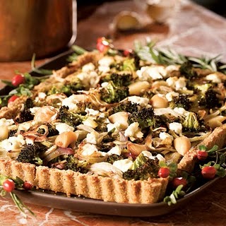 Roasted Vegetables in a Cheddar Crust