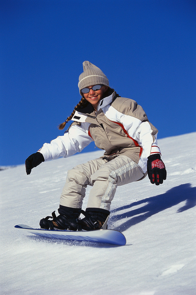 Girl Snowboarding