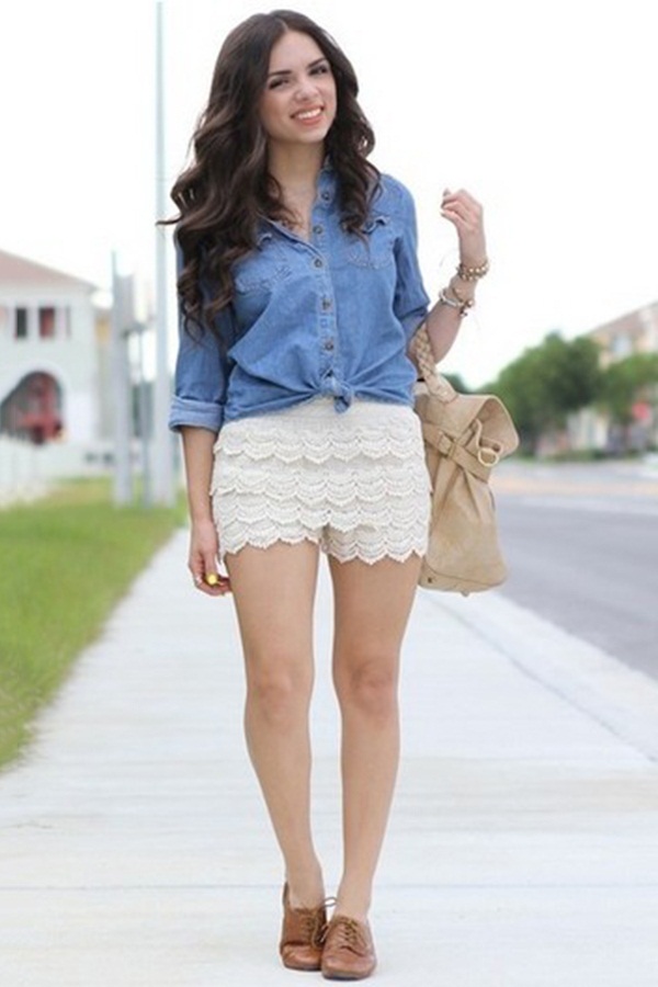 what to wear with high waisted shorts (110)
