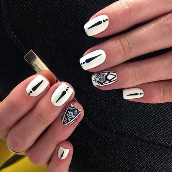 97 Beautiful Black And White Nail Art Ideas Only For You,Sketch Office Building Design Concepts