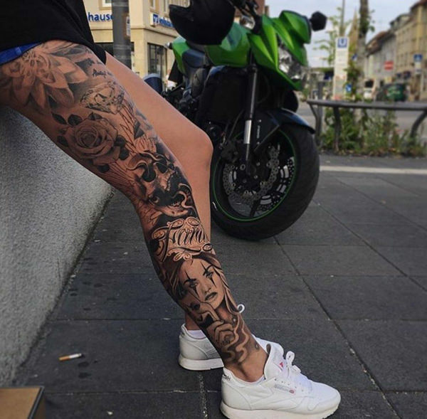 Cheap 1PC Sexy Women Flower Temporary Tattoo Full Leg Body Art Tattoo  Stickers Waterproof  Joom