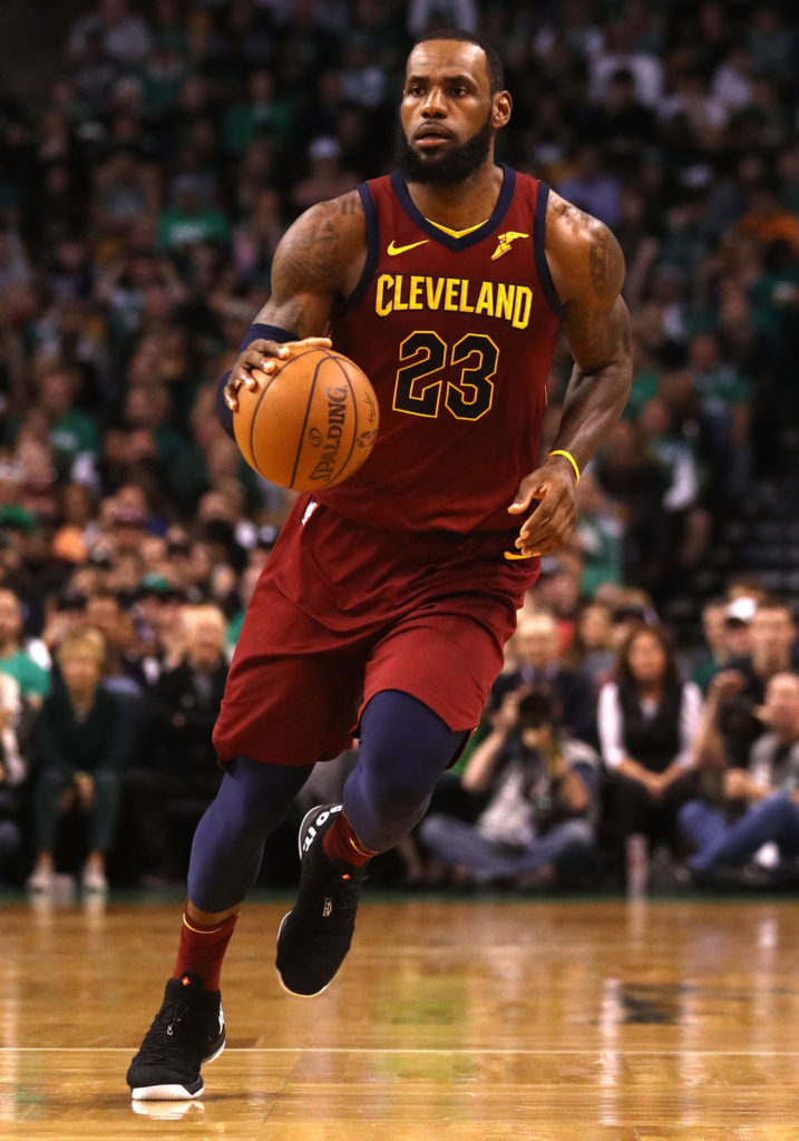 LeBron James playing for Cleveland