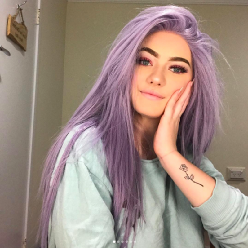 long and thick lavender hair