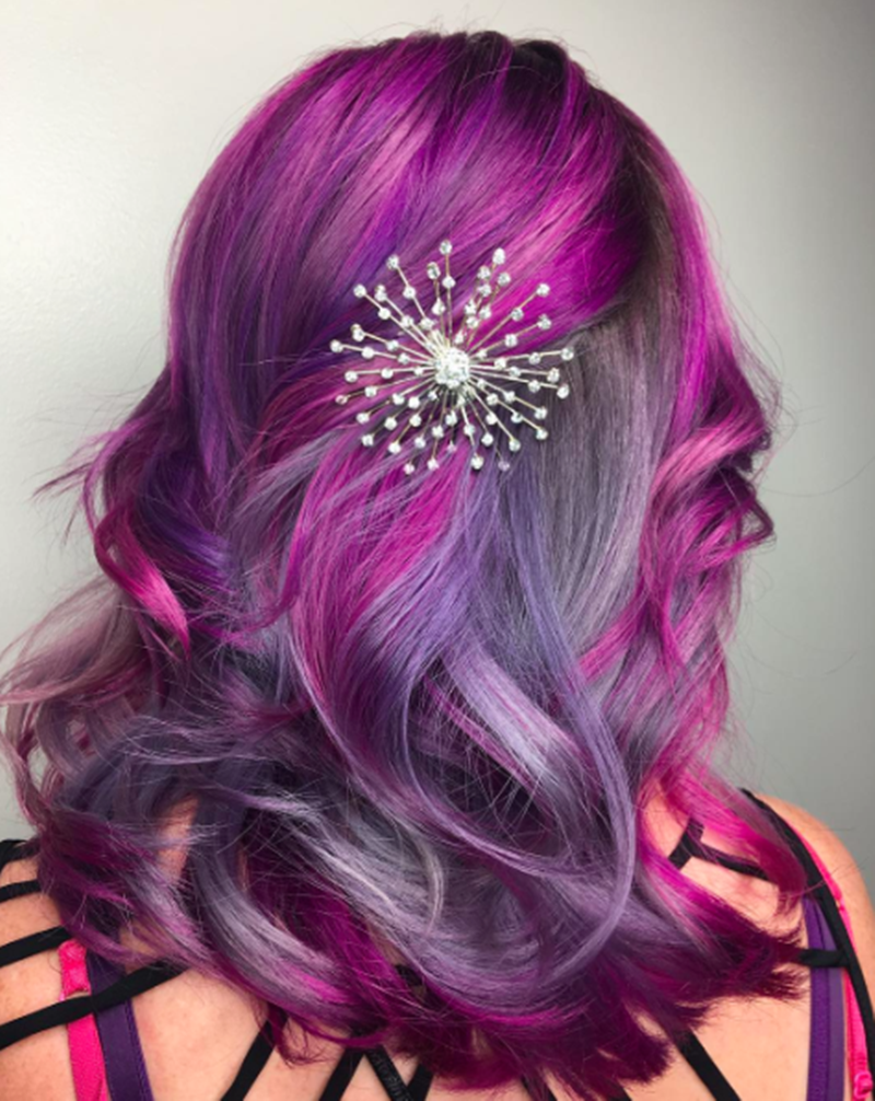 bright and light lavender hair