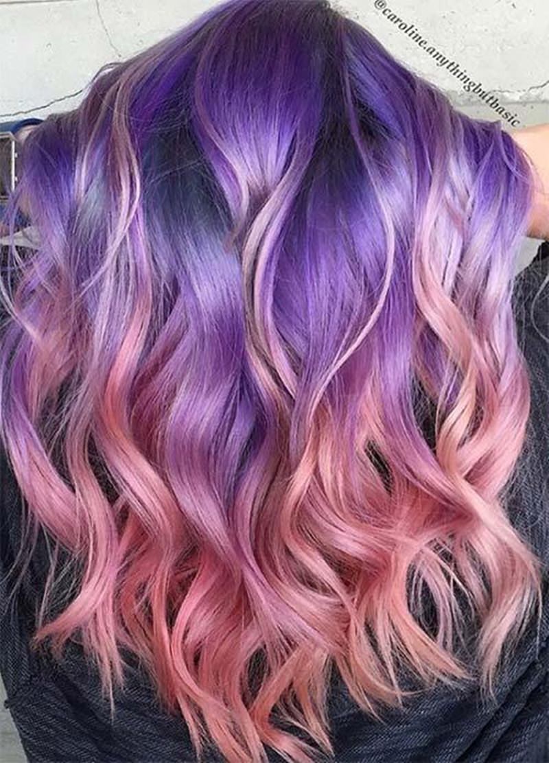 big waves lavender hair