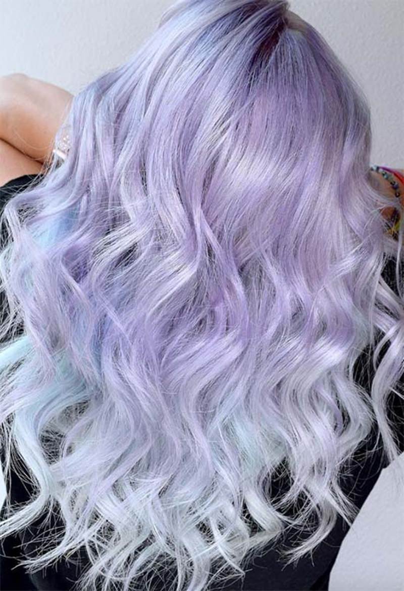light and long lavender hair