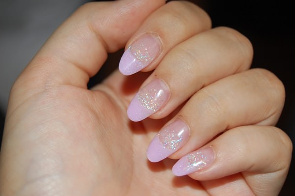 Light pink acrylic nails design for girls