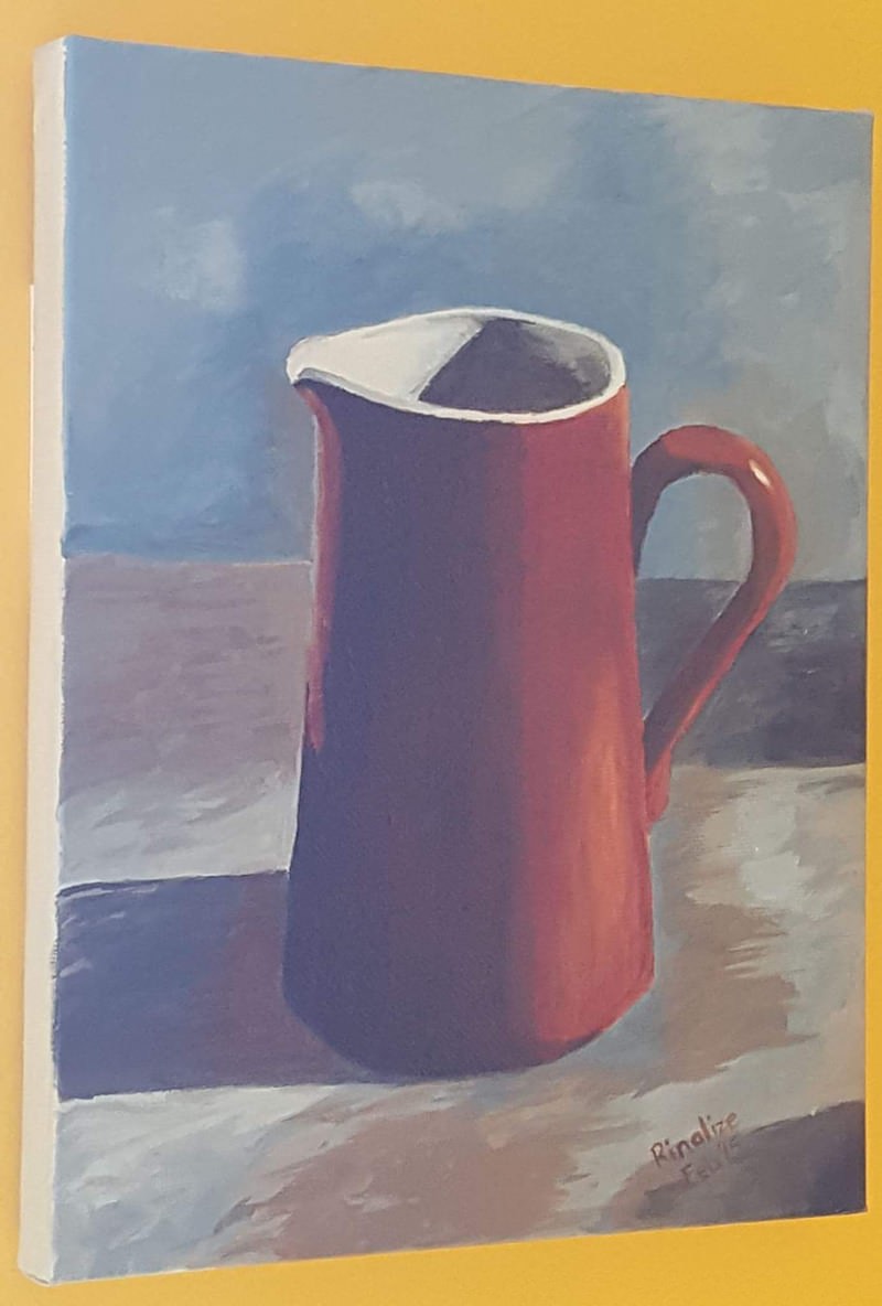 classic brown pitcher canvas painting