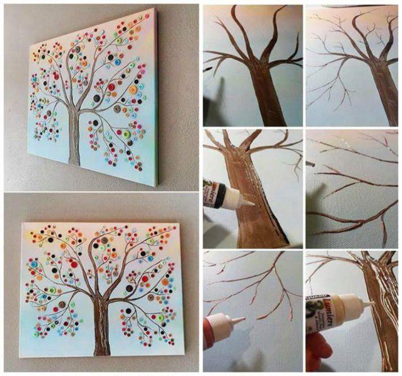 beautiful tree canvas painting
