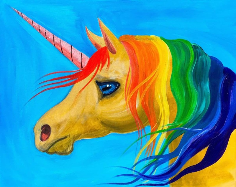 unicorn canvas painting
