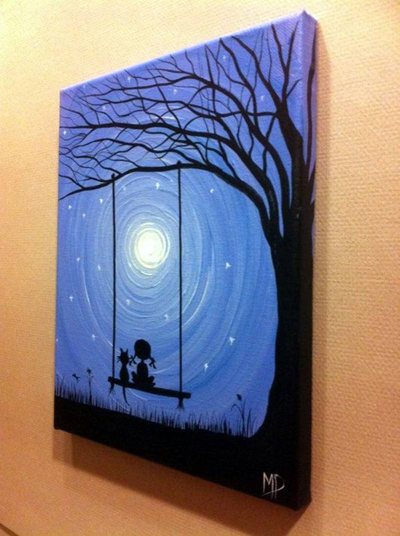 nght swing canvas painting