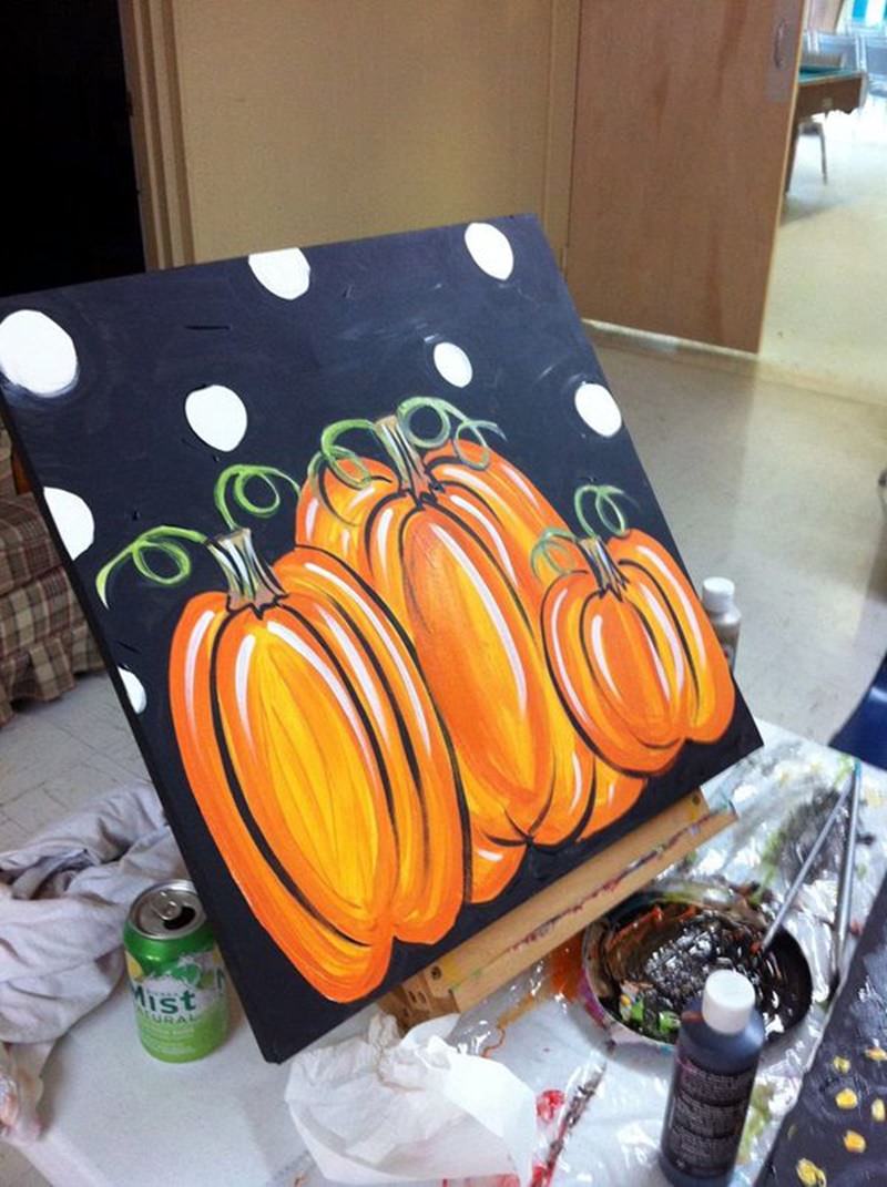 pumpkin canvas painting