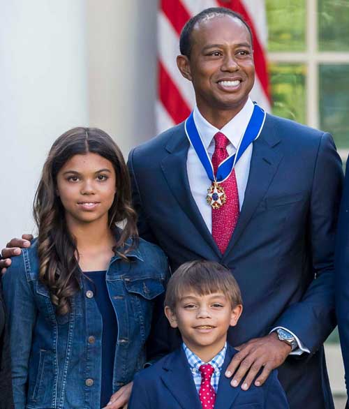 Tiger Woods and his kids